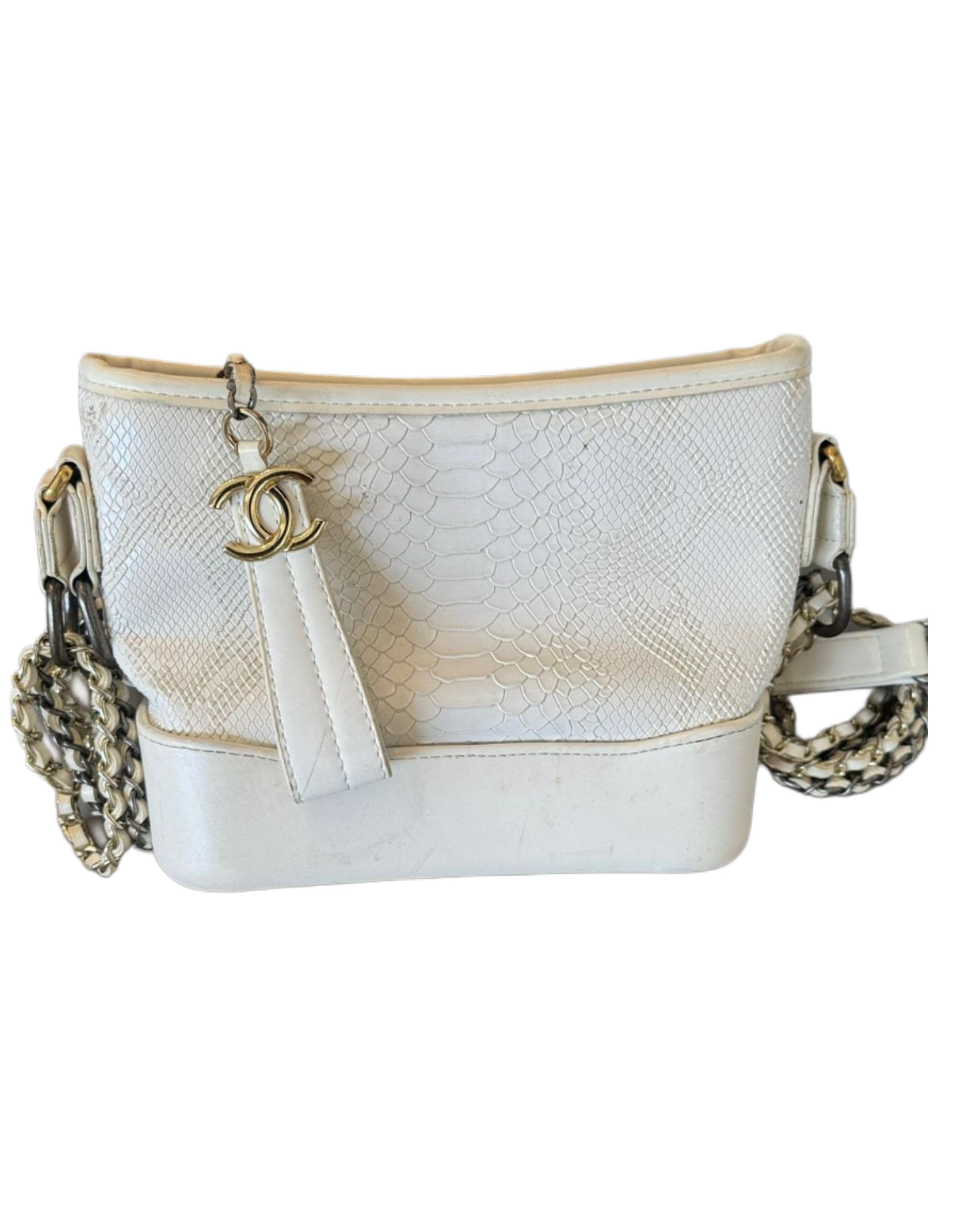 Chanel Python Gabrielle Hobo Omuz Çantası