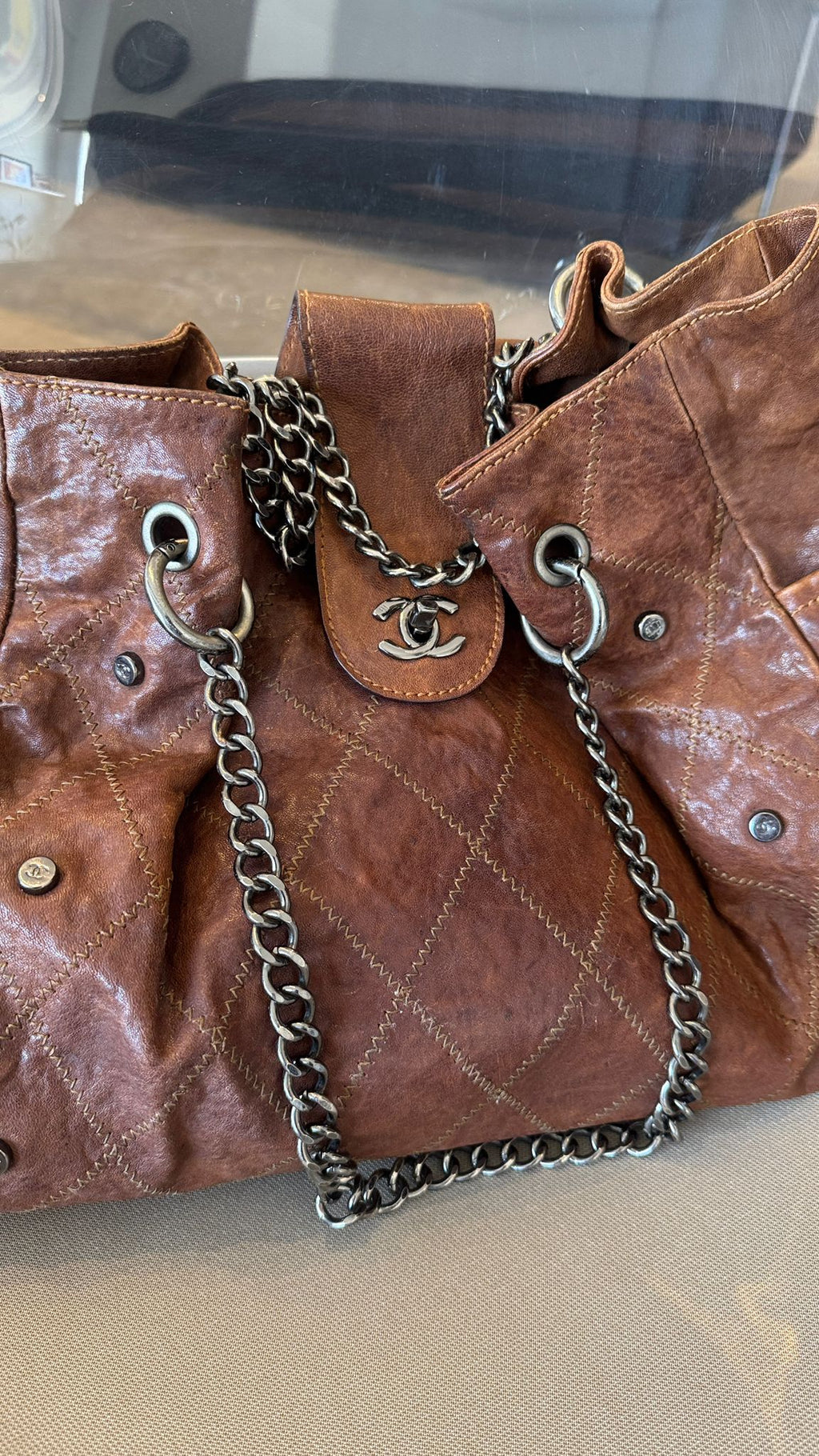 Chanel Kahverengi Omuz Çantası