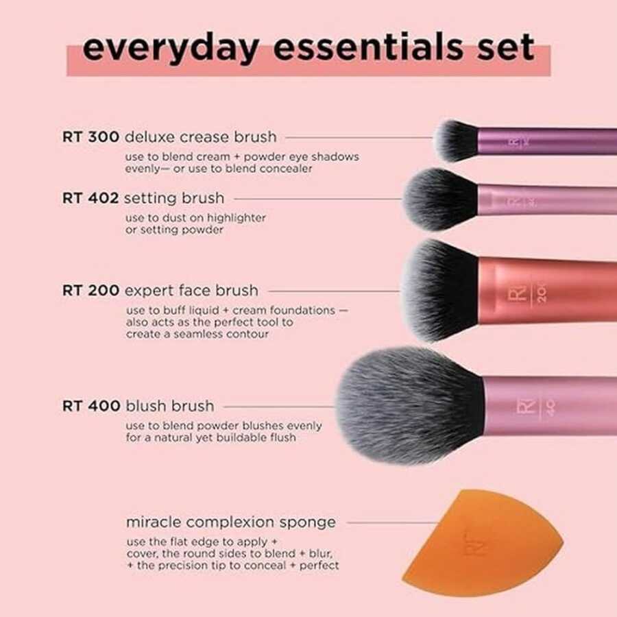 Real Techniques Everyday Essentials Makyaj Fırça Seti