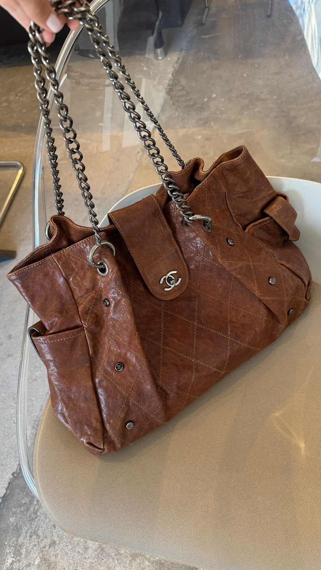 Chanel Kahverengi Omuz Çantası