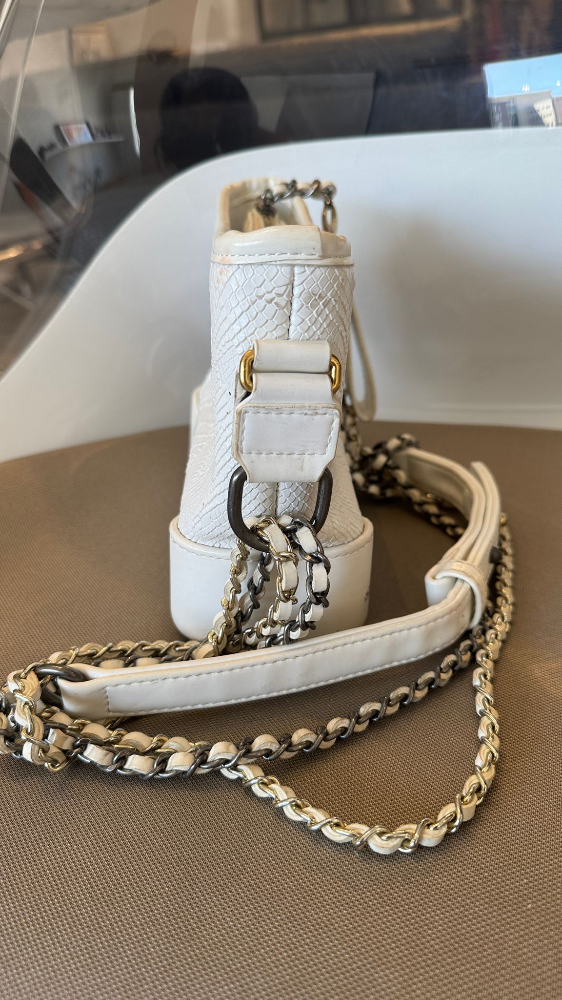 Chanel Python Gabrielle Hobo Omuz Çantası
